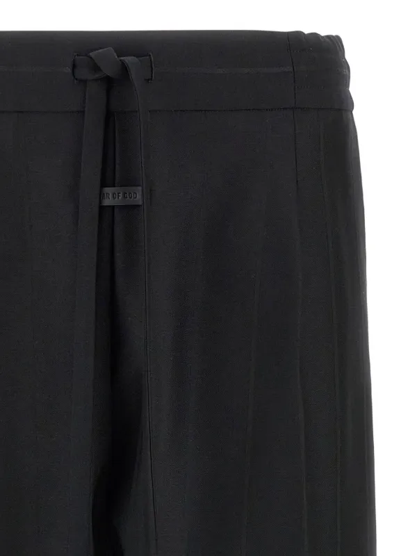 【関税込み】Fear of God ブラック Eternal ラウンジパンツ Oxford Drawstring Eternal Pant in Black | Fear of God