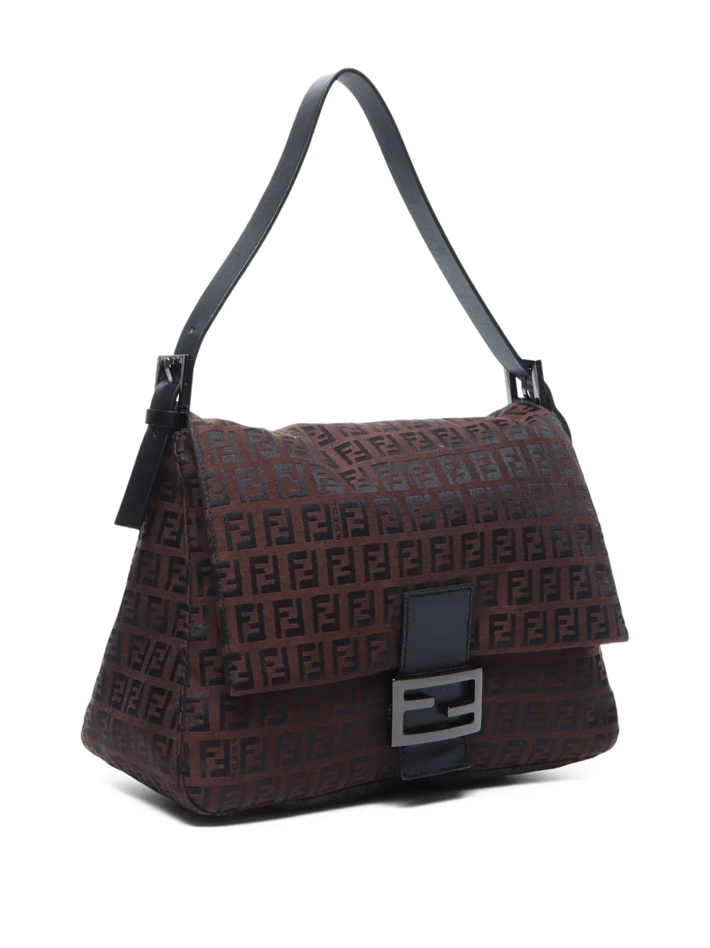 Pre-owned Fendi 1990-20103's Mamma Baguette Shoulder Bag In Brown
