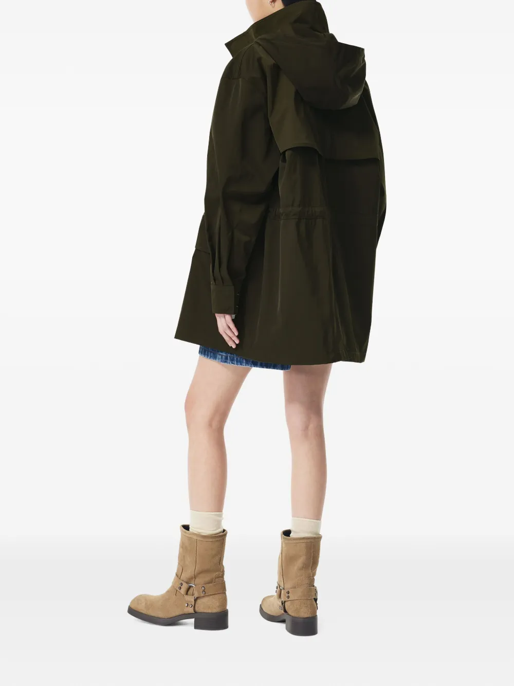STUDIO TOMBOY Cargo jas met capuchon Groen