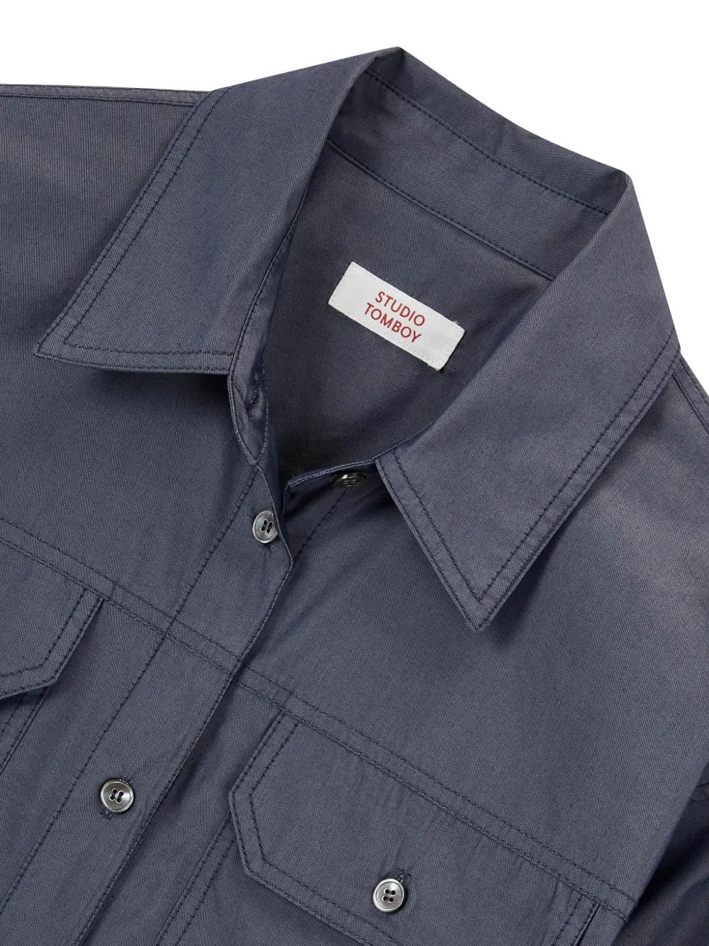 STUDIO TOMBOY Shirt met cargo zakken Blauw