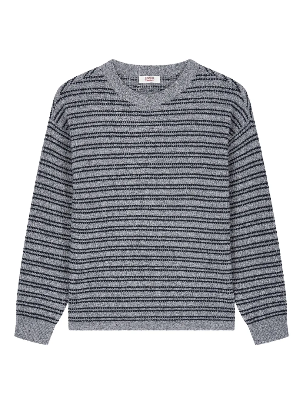 STUDIO TOMBOY striped knit sweater | Grey | Image 1