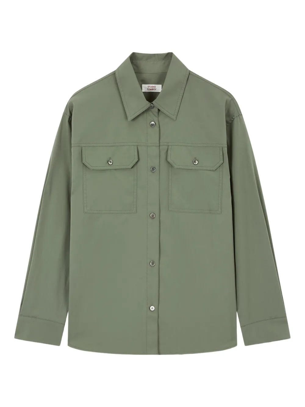 STUDIO TOMBOY camisa con bolsillos | verde | Image 1