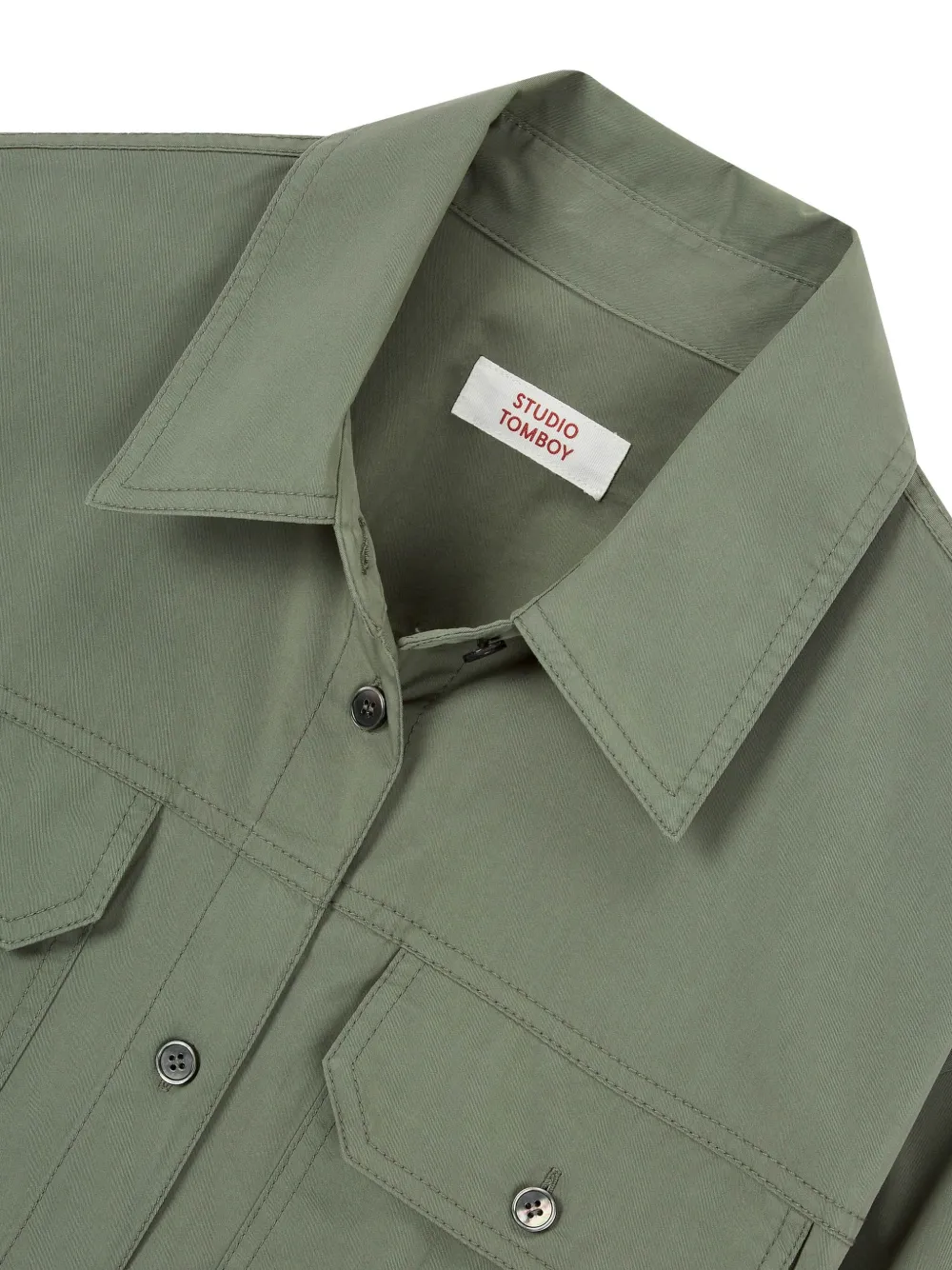 STUDIO TOMBOY Shirt met cargo zakken Groen