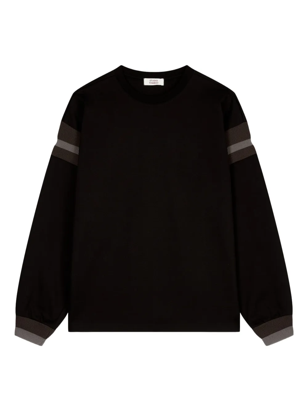 STUDIO TOMBOY Langarmshirt mit Armbinde | Schwarz | Image 1