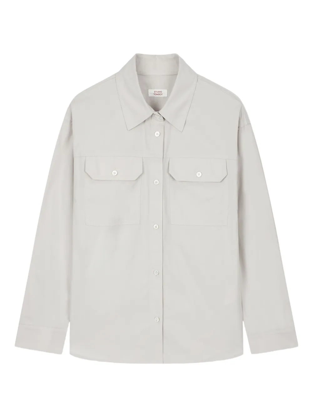 STUDIO TOMBOY two-pocket button-up shirt | Grey | Image 1