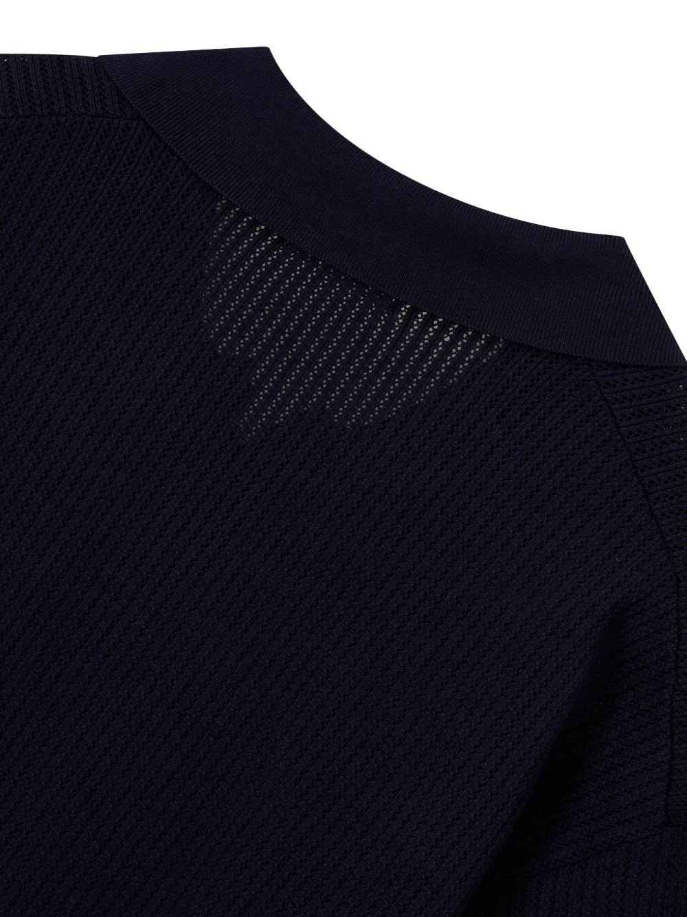 STUDIO TOMBOY geribbelde polo top Blauw