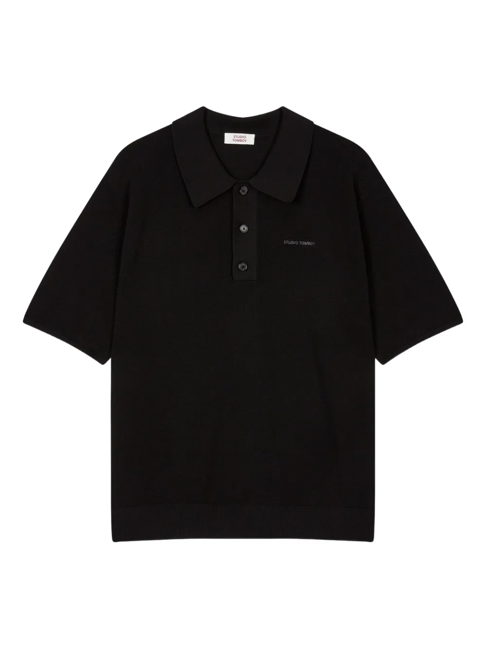 ribbed polo shirt