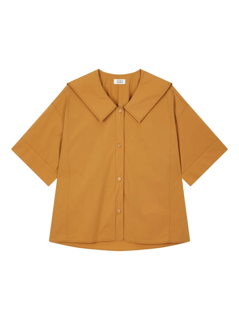 STUDIO TOMBOY Oversized blouse met kraag Oranje