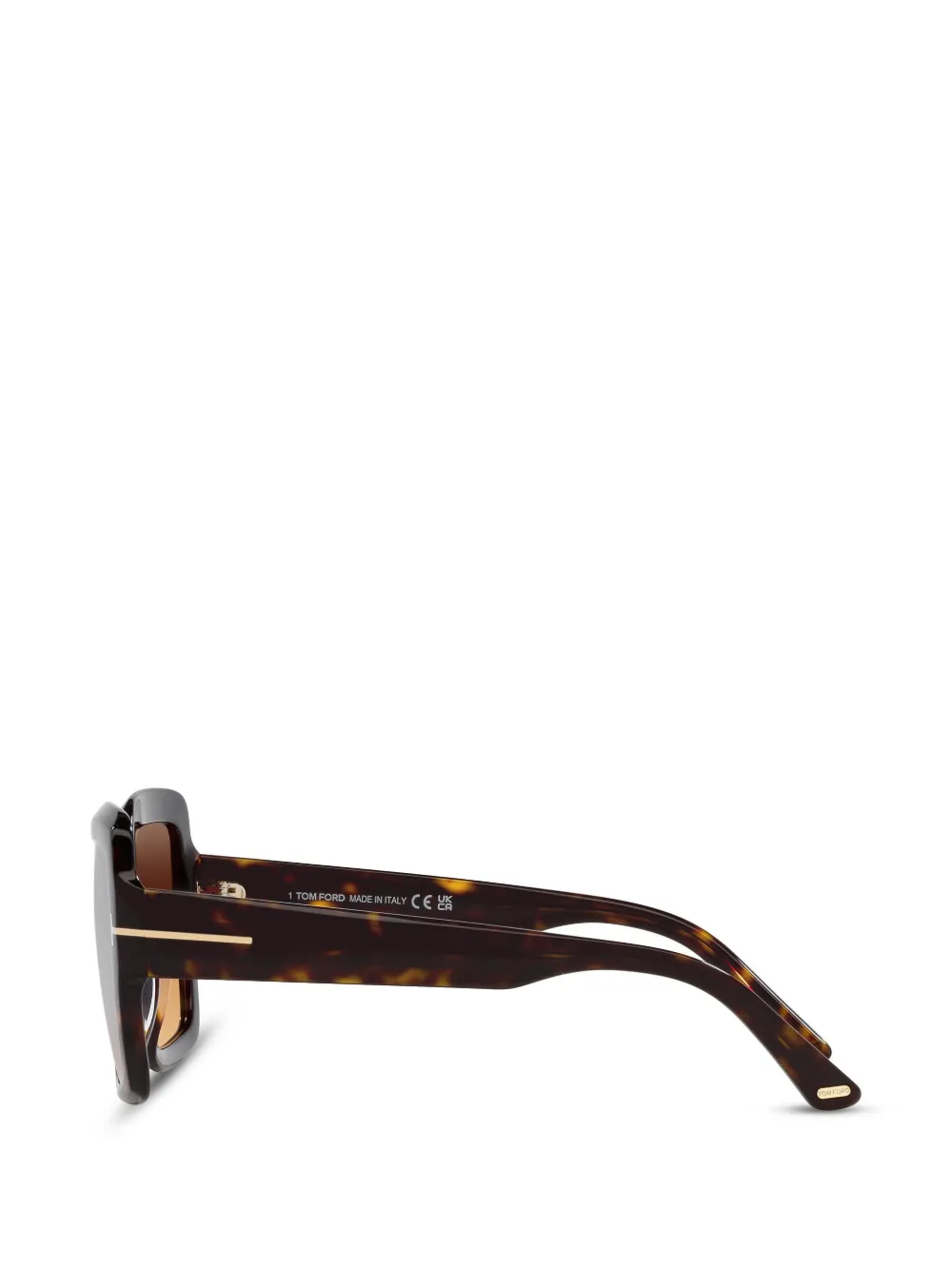 Tom Ford Womens Brown Tr001783 Kaya Square-frame Tortoiseshell Acetate Sunglasses In Green