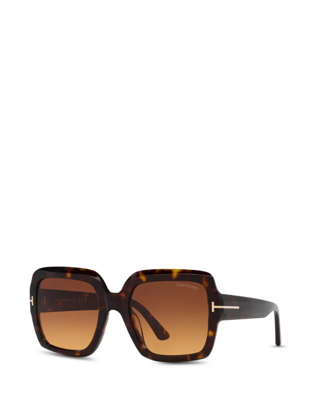 Tom Ford Womens Brown Tr001783 Kaya Square-frame Tortoiseshell Acetate Sunglasses In Green