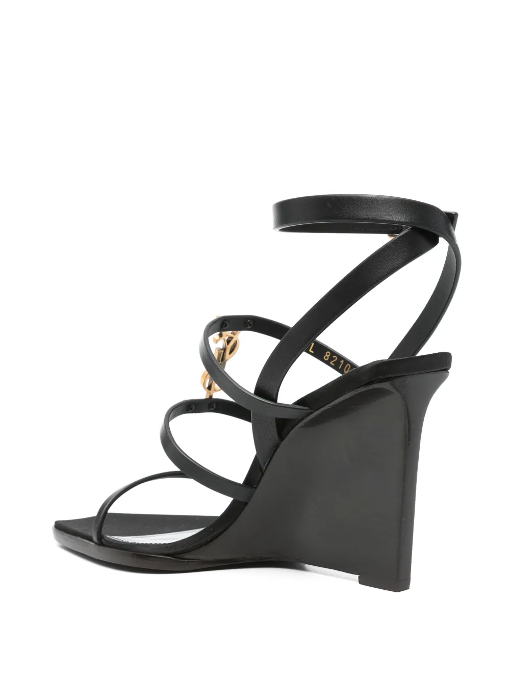 Saint Laurent Cassandra 100 mm sandalen Zwart