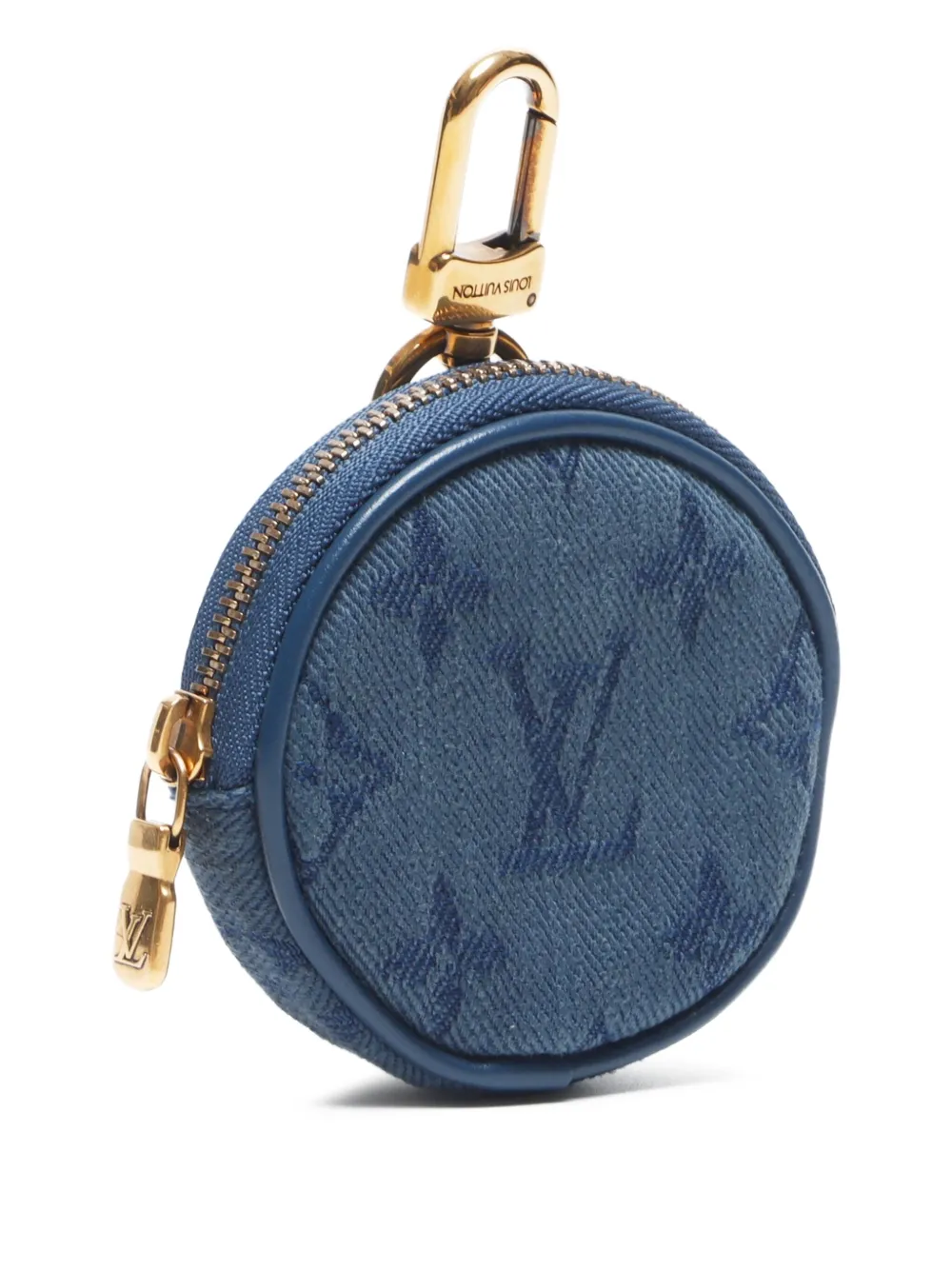 Pre-owned Louis Vuitton 2000's Denim Monogram Purse In 蓝色