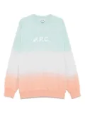 A.P.C. x asics logo-print sweater - Green