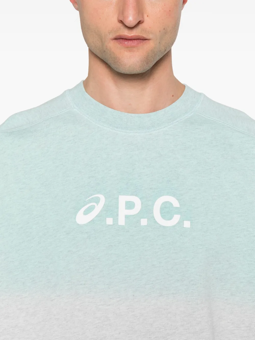 A.P.C. x asics trui met logoprint Groen