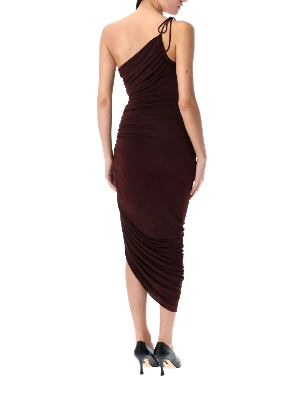 Magda Butrym Midi-jurk met ruches Rood