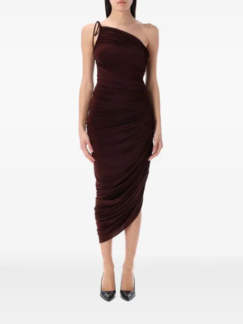 Magda Butrym asymmetric ruched midi dress
