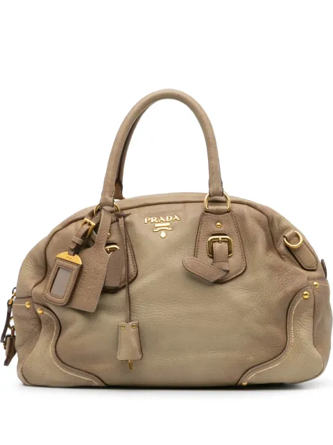 Prada Pre-Owned 2000-2024 Cervo Antik Dome satchel