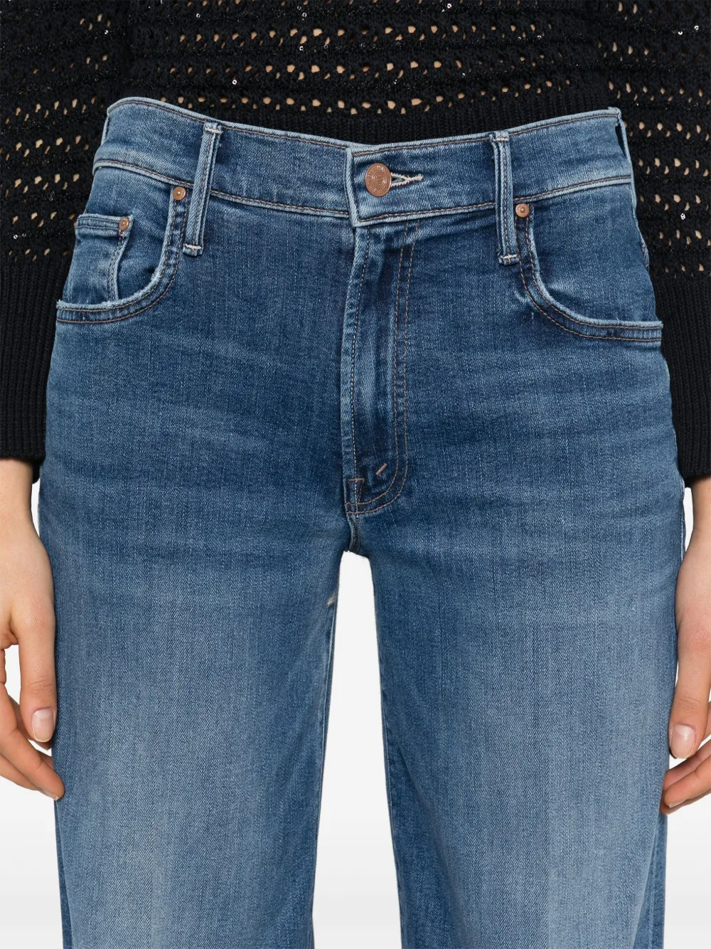 MOTHER Maven Sneak jeans Blauw