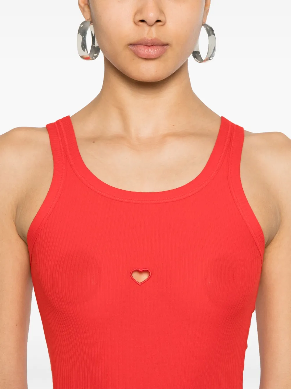 Baserange Tanktop met hart Rood