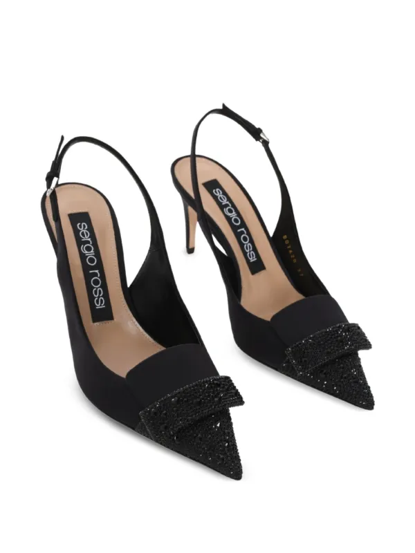 Sergio Rossi pointed-toe Slingback Pumps | Black | FARFETCH