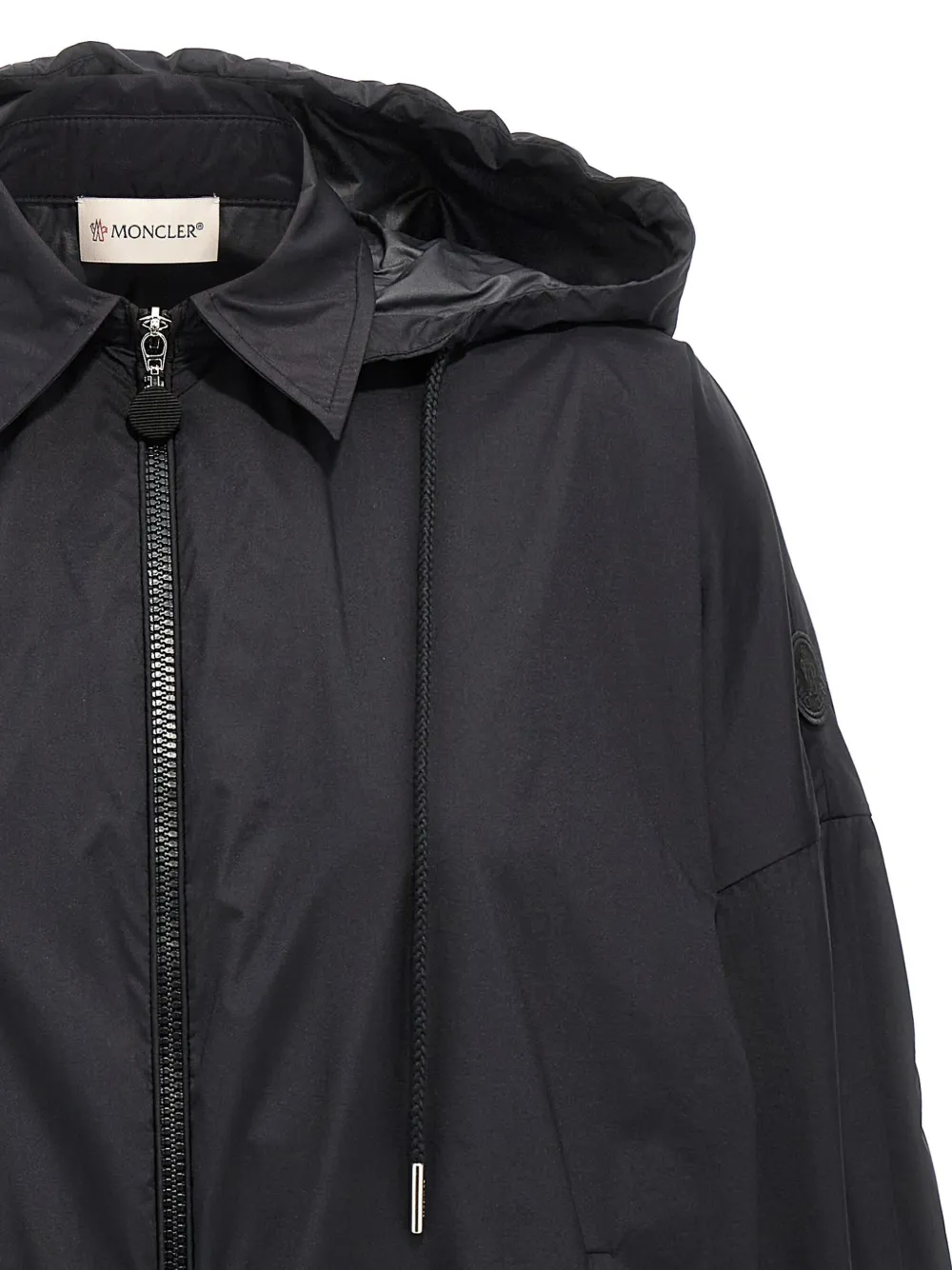 Shop Moncler Hooded Parka In Black
