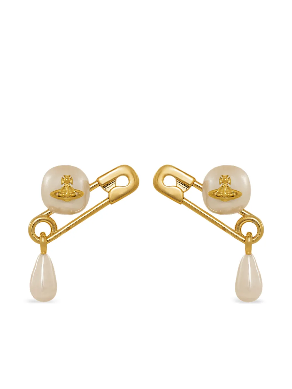 Vivienne Westwood small Claude stud earrings | Gold | Image 1