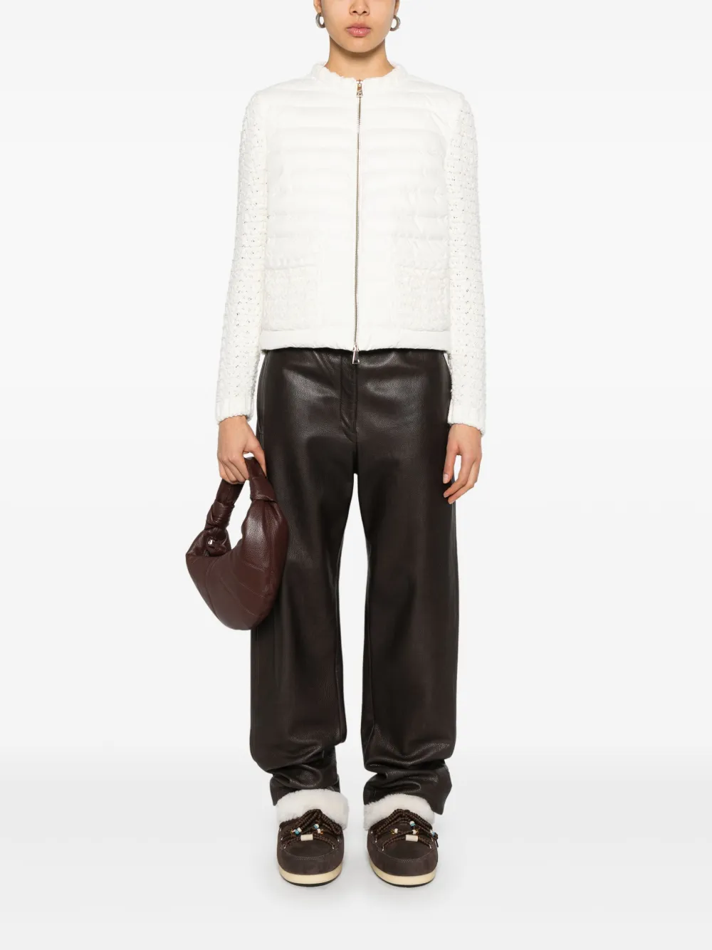 Moncler Gewatteerd jack met rits Wit