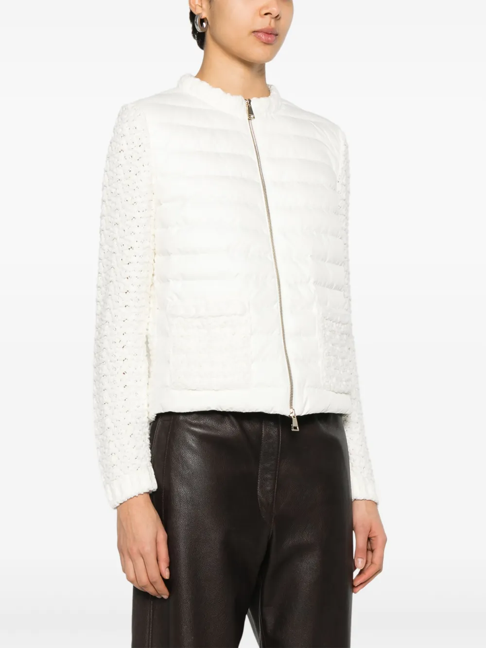 Moncler Gewatteerd jack met rits Wit