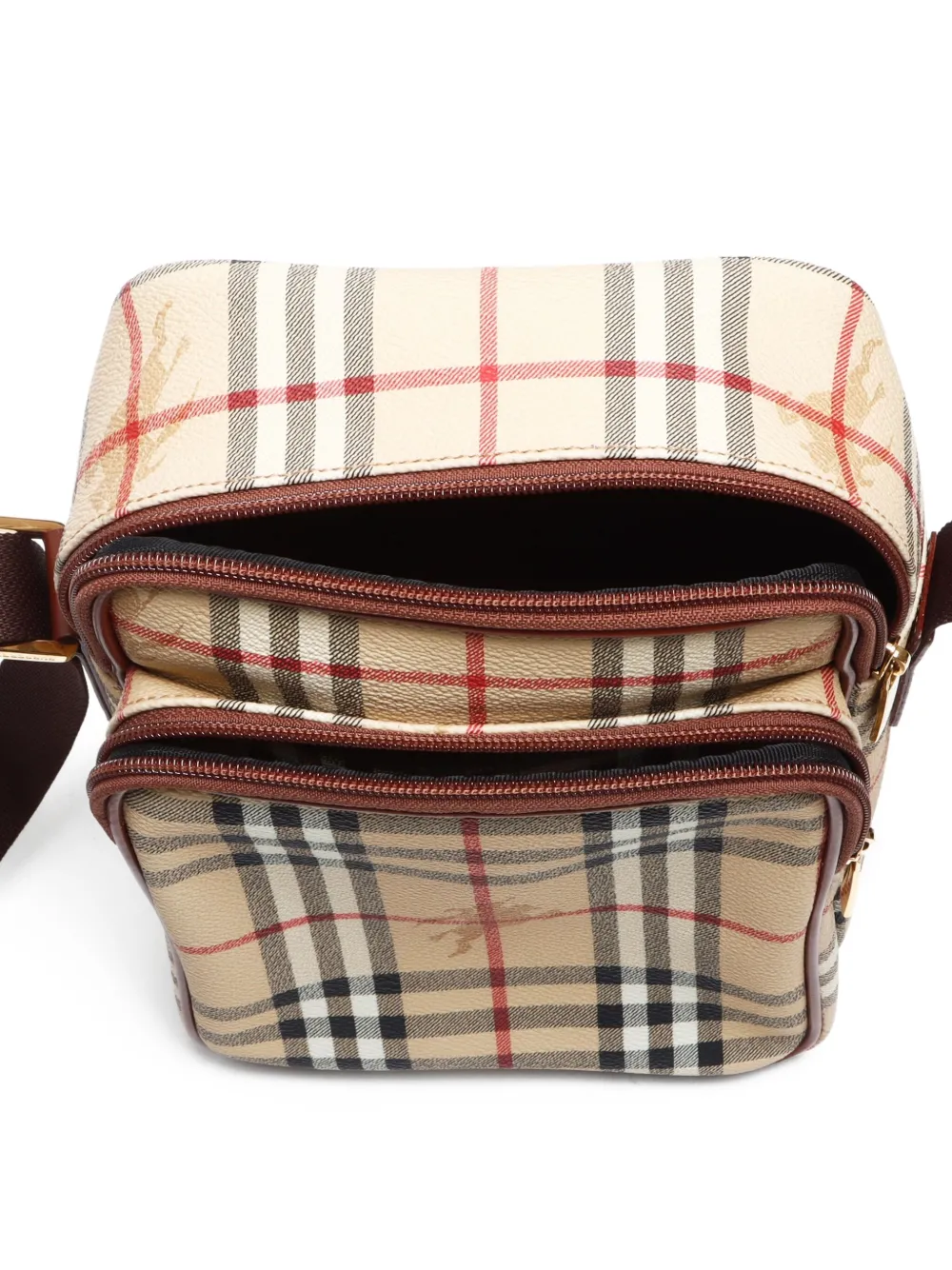 Pre-owned Burberry 1990-2010 Nova-check Crossbody Bag In 褐色