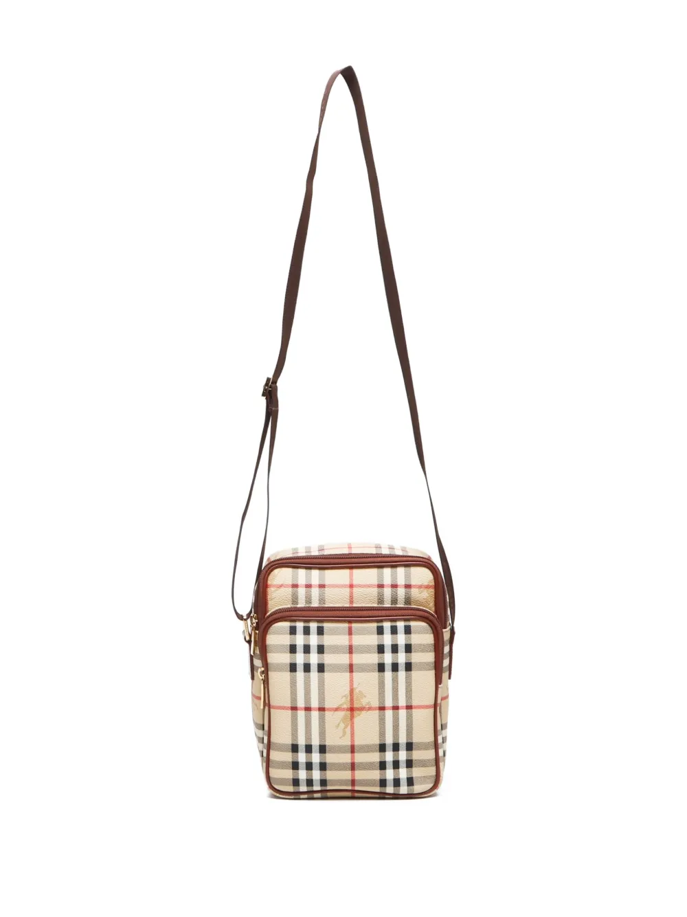 Pre-owned Burberry 1990-2010 Nova-check Crossbody Bag In 褐色