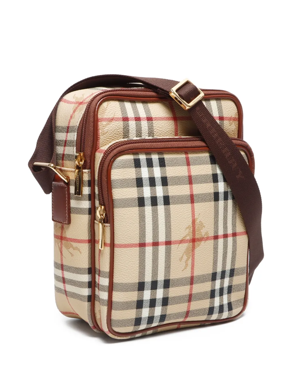 Pre-owned Burberry 1990-2010 Nova-check Crossbody Bag In 褐色