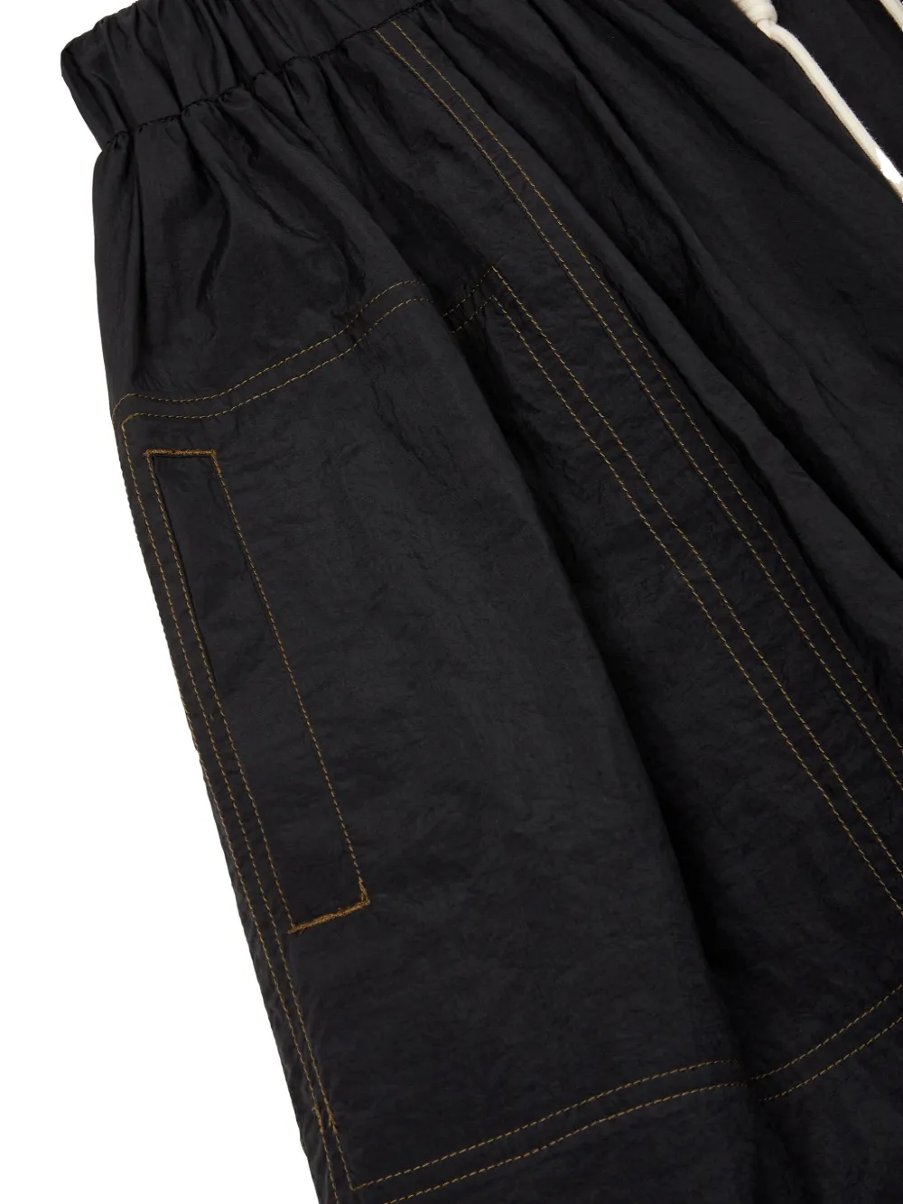 STUDIO TOMBOY Midi-rok met trekkoordtaille Zwart