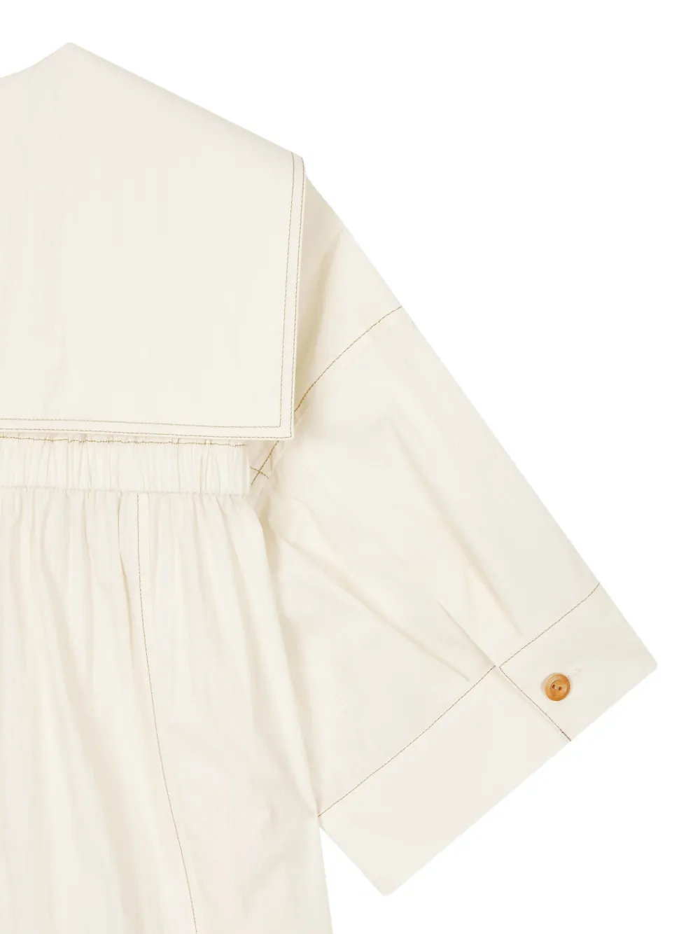 STUDIO TOMBOY Button-up blouse met kraag Beige