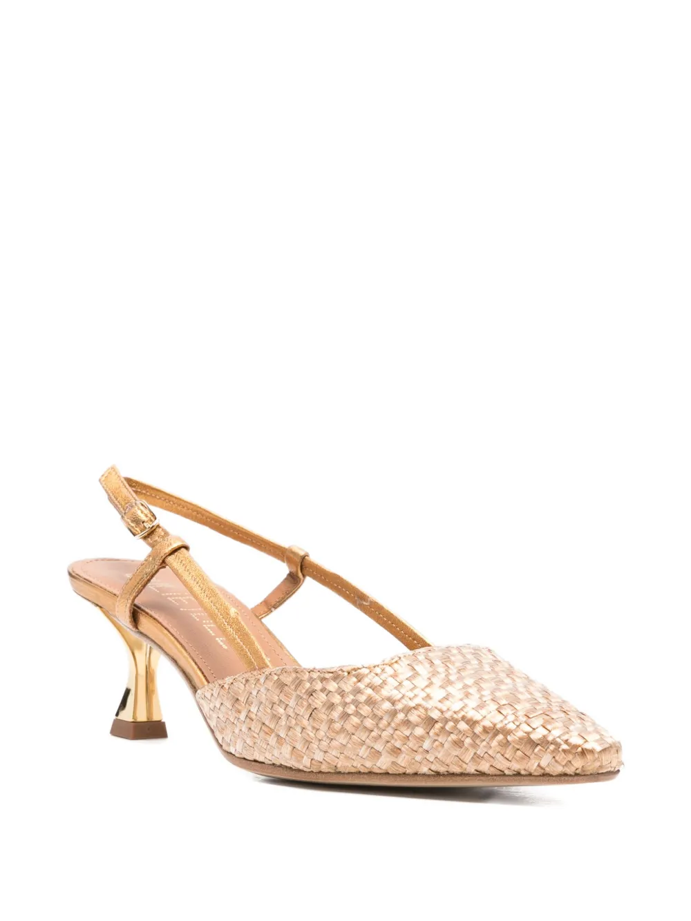 Julie Dee 65mm woven slingback pumps | Heeled Pumps | Image 2