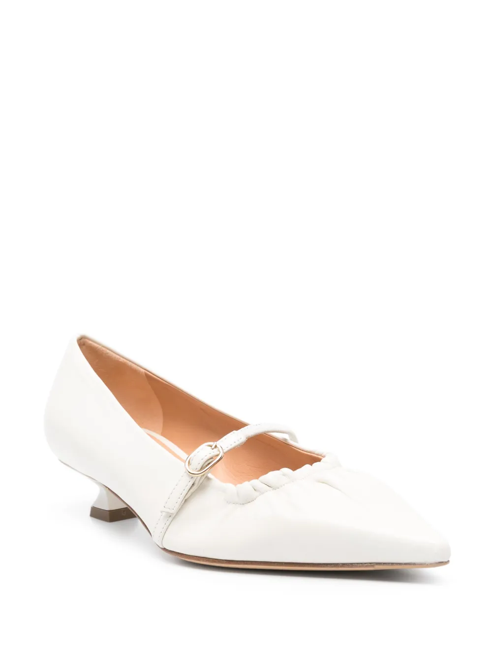 The Seller 35mm lakleren pumps - Wit