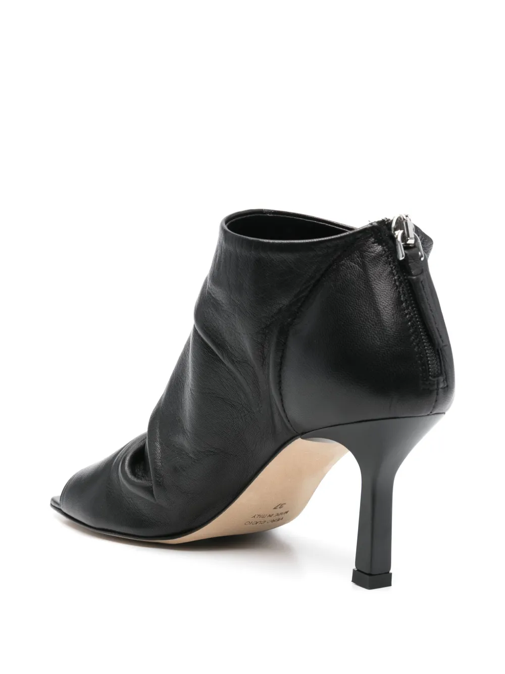 The Seller 70mm leather boots Black