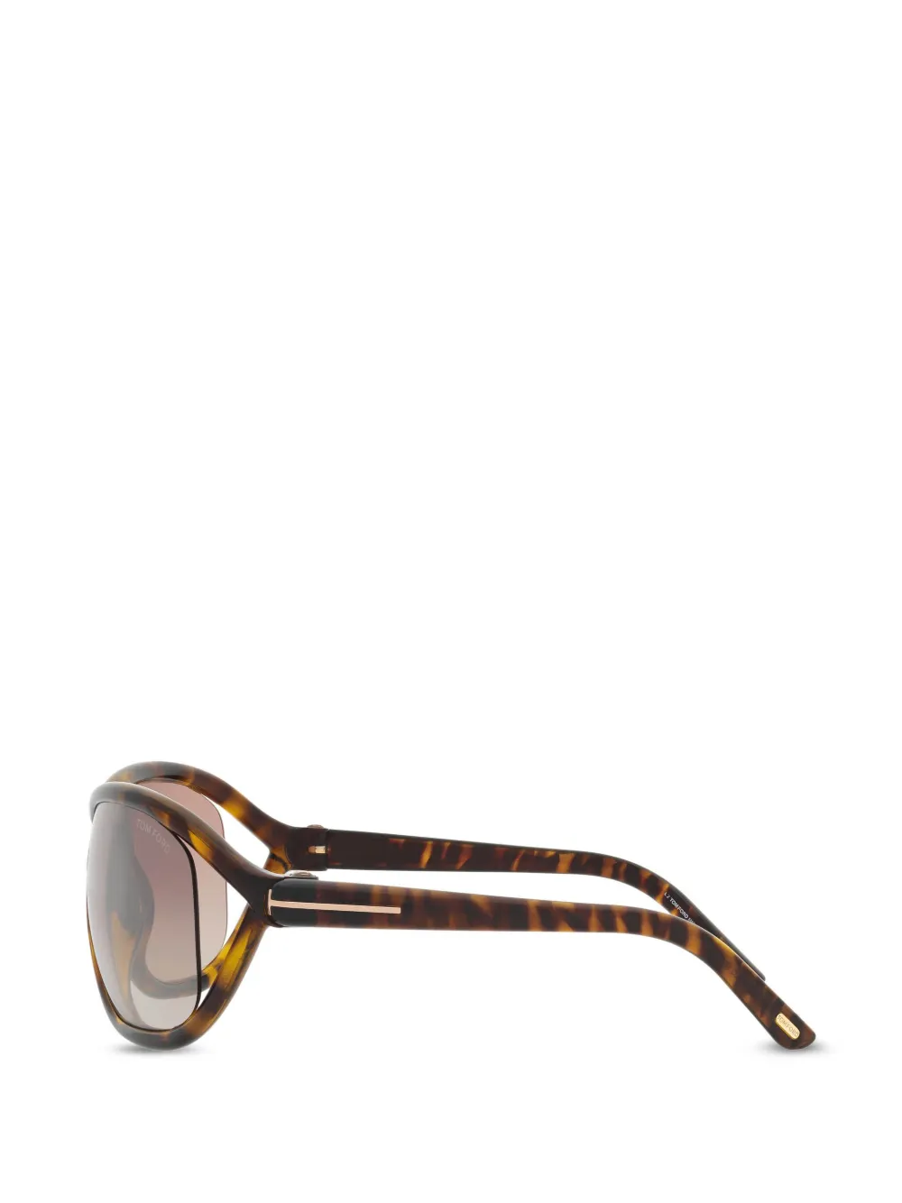 Tom Ford Womens Brown Tr001753 Fernanda Butterfly-frame Injected Sunglasses In Green