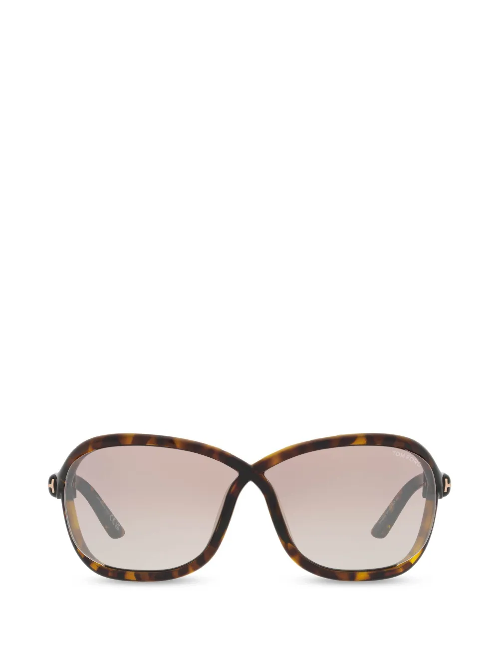 Tom Ford Womens Brown Tr001753 Fernanda Butterfly-frame Injected Sunglasses In Green