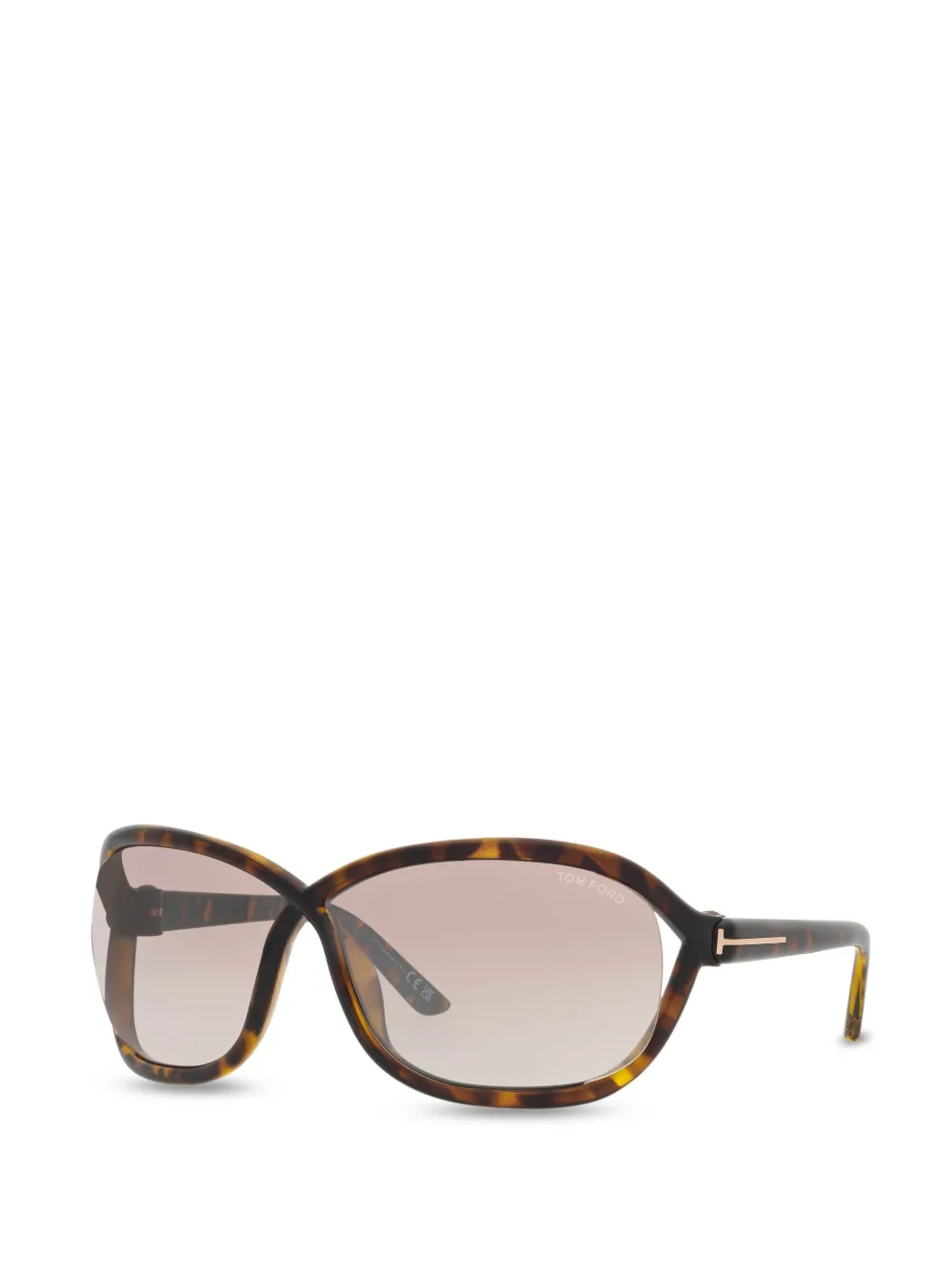 Tom Ford Womens Brown Tr001753 Fernanda Butterfly-frame Injected Sunglasses In Green