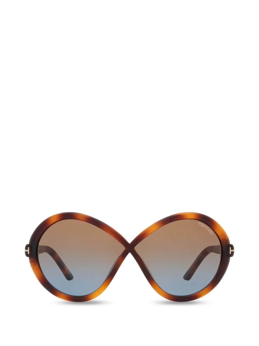 Tom Ford Womens Brown Tr001772 Jada Butterfly-frame Injected Sunglasses In Green