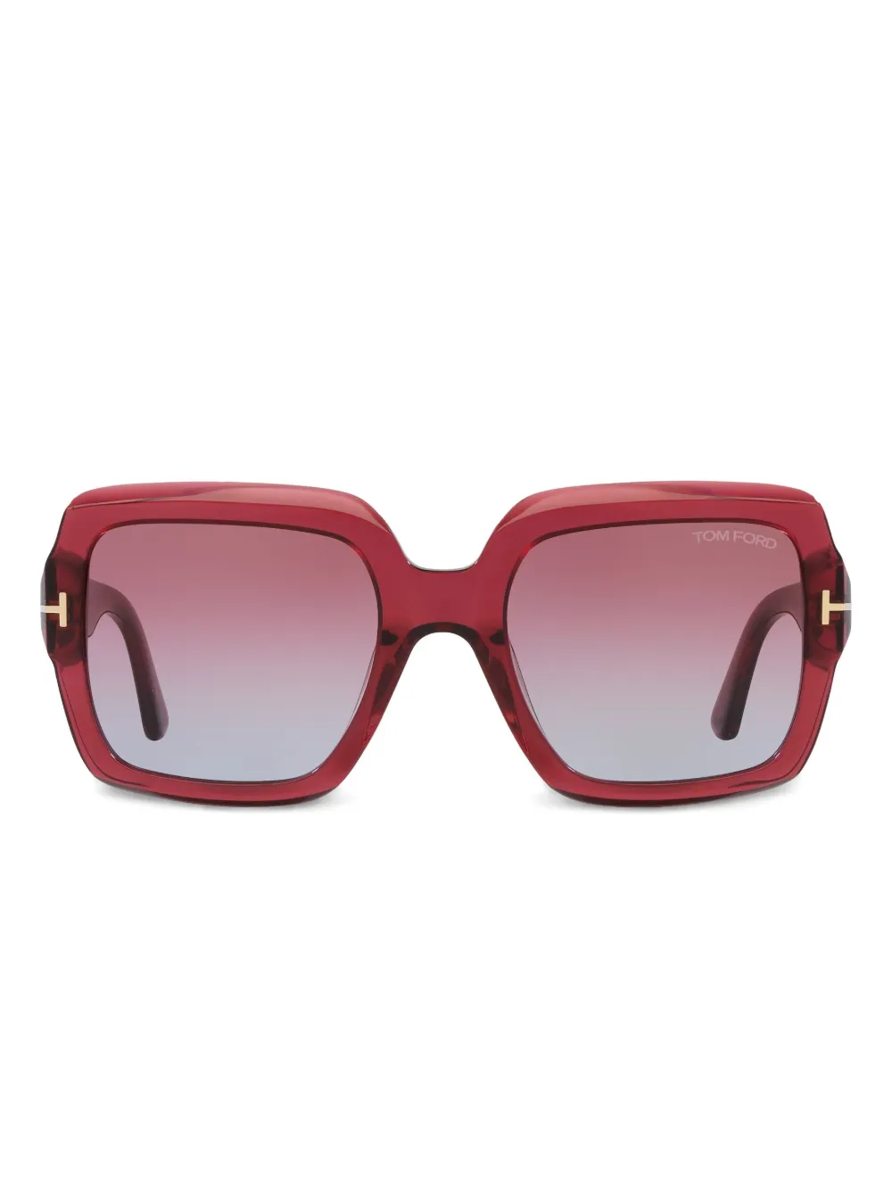 Tom Ford Womens Red Tr001783 Kaya Square-frame Acetate Sunglasses