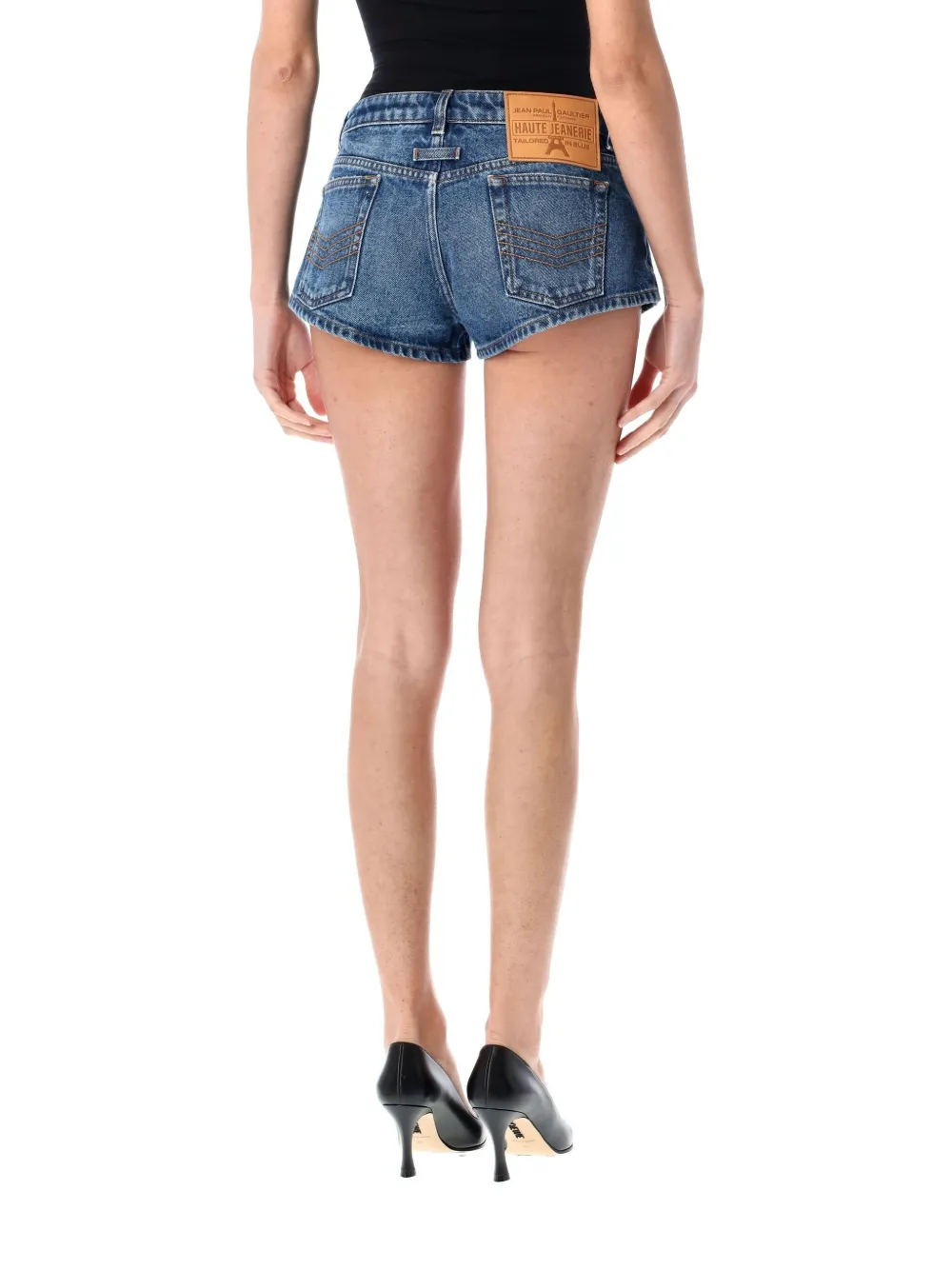 Jean Paul Gaultier Denim Short With Buttons Details In Blue