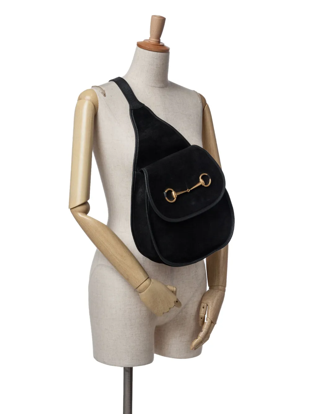 Gucci Pre-Owned Borsa a tracolla Sling Horsebit in pelle scamosciata XX secolo | Image 7
