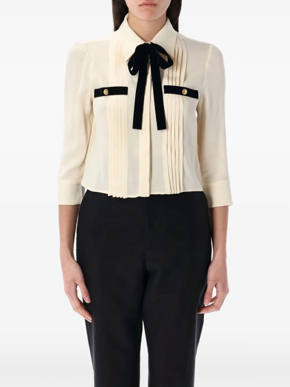 Prada Geplooid shirt Beige
