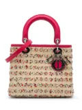 Christian Dior Pre-Owned 2013 Medium Woven Raffia Lady Dior satchel - Brown