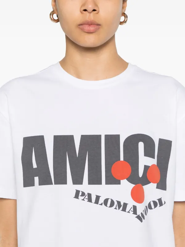 PALOMA WOOL｜ (Amici B (UDB803-000)) Paloma Wool Amici B T-shirt | White | FARFETCH