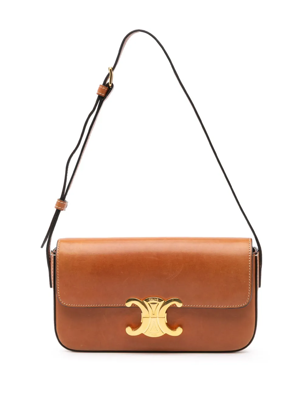 Céline Pre-Owned 2021 トリオンフ レザー クロード ショルダーバッグ - ブラウン Céline Pre-Owned 2021 トリオンフ レザー クロード ショルダーバッグ - ブラウン