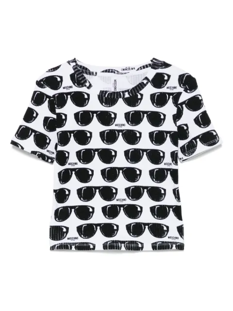 Moschino sunglasses-print T-shirt