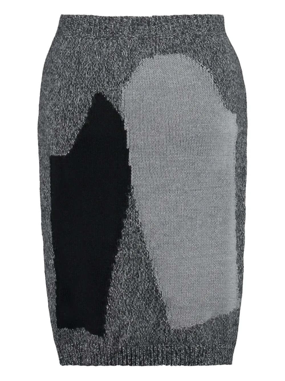 Moschino asymmetric knit skirt - Grijs