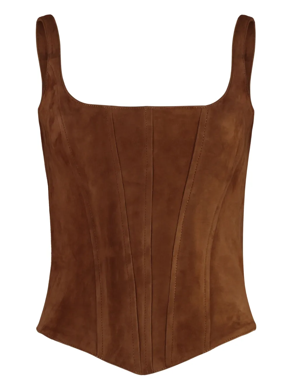 Giuseppe Di Morabito structured suede corset | Vests & Tank Tops | Image 2